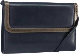 Ferragamo Pre-owned Cross Body Bags, female, Blue, Size: ONE SIZE Pre-owned Leather Shoulder Bag