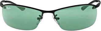 Ray-Ban Green Rectangular Mens Sunglasses RB3183 006/71 63