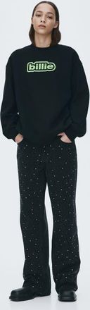H&M Oversized Print-motif Sweatshirt in Black/billie Eilish at Nordstrom, Size Xx-Small
