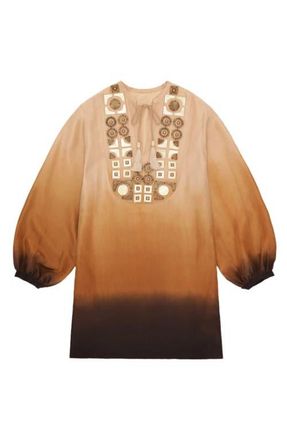 Fortela Degrad&eacute; Short Silk Dress in Multicolor at Nordstrom, Size 40 Eu