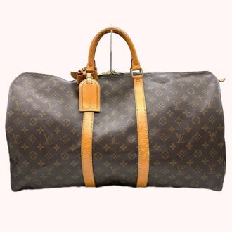 Louis Vuitton Brown Monogram Canvas Boston Bag (Pre-Owned)