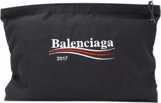 Balenciaga Pre-owned Vintage Nylon Clutch Bag - unisex - Vintage Clutch - Zwart - ONE Size - Nylon - Vintage