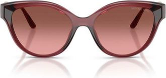 Michael Kors Nagoya 53mm Gradient Cat Eye Sunglasses in Rosewood/brown Rose Gradient at Nordstrom