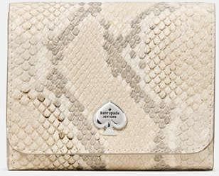 Kate Spade New York Kayla Snake Small L-zip Flap Wallet