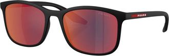 Prada Psa 08S Zonnebril - unisex - Zonnebrillen - Zwart - 56 MM - Nylon - Accessoires