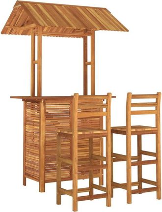vidaXL vidaXL 3 Piece Garden Bar Set Solid Wood Acacia