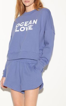 Spiritual Gangster Ocean Love Palisades Graphic Sweatshirt in Wisteria at Nordstrom Rack, Size X-Large