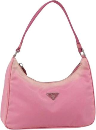 Prada Pre-owned Shoulder Bags, female, Pink, Size: ONE SIZE Pre-owned Shoulder Bag