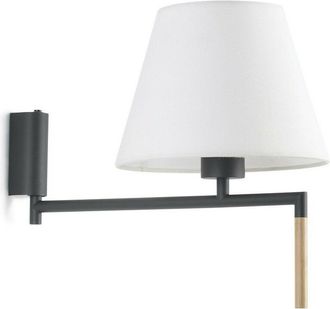 Faro Barcelona Faro ron - Wall Light with Shade Grey, E27