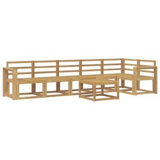 vidaXL Conjunto De Sof&aacute;s De Exterior 7 Pcs Blanco Vidaxl
