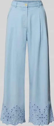 Smith & Soul Hose mit Lochstickerei und franz&ouml;sischen Eingrifftaschen in Jeansblau, Gr&ouml;&szlig;e XXL