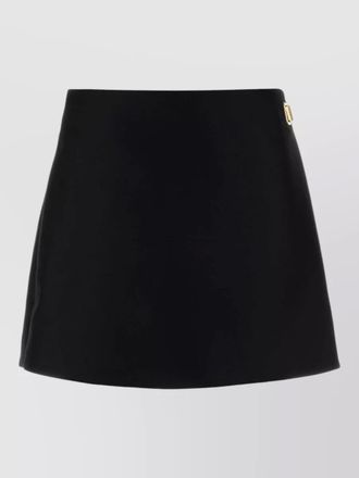 Balenciaga wool blend shorts pant skirt side buttons