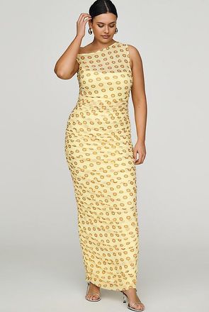 AFRM Biona Plus Slim Mesh Maxi Dress