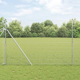 Berkfield Home Welded Wire Fence 1.6 x 25 m Galvanised Steel in Silver