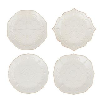 Lenox French Perle 12-Piece Plate & Mug Dinnerware Set, 18.45 LB, White