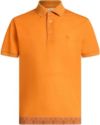 Etro Polo con stampa paisley - Arancione