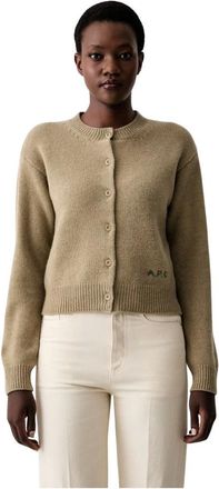A.P.C. A.p.c., Dames, Truien, Beige, Maat: L Wol