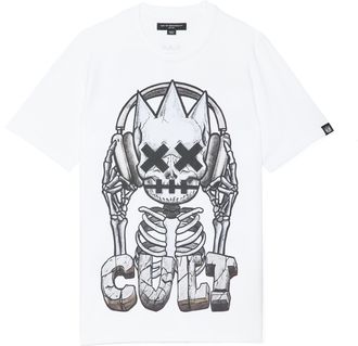Cult of Individuality Cults Short Sleeve Crew Neck Tee Evolution in White