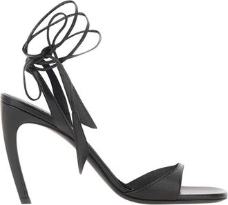 The Attico Ora Sandal - Dames - Sandalen met hakken - Zwart - 37 EU - Leer - Schoenen