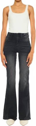 Kancan Ultra High Rise Flare Jeans In Black