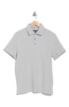 Robert Barakett Santo Geometric Print Cotton Blend Polo in Grey at Nordstrom Rack, Size Xx-Large