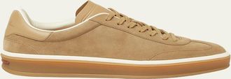 Loro Piana Mens Tennis Walk Suede Low-Top Sneakers