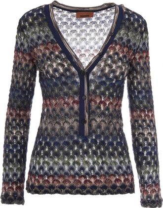 Missoni Cardigan - Dames - Vesten - Veelkleurig - M - Truien & Vesten
