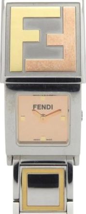Fendi Pre-owned Watches, female, Pink, Size: ONE SIZE Pre-owned Stainless Steel Watch