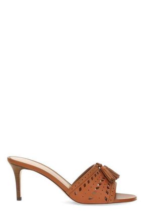 Gianvito Rossi Fes Mules in Brown Calf Leather at Nordstrom, Size 40.5