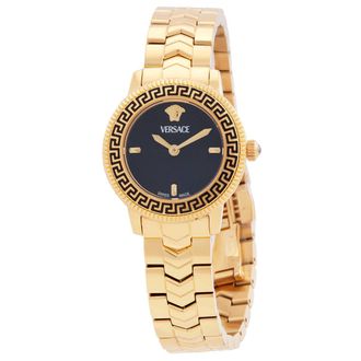 Versace V-Icon Quartz Black Dial Ladies Watch VEUCA0824