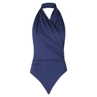Andamane Body Vina con cuello halter - Tops - Mujer - Azul - S