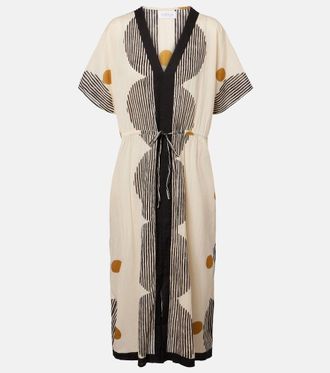 Velvet Amira printed cotton kaftan