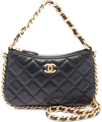 Chanel Lambskin Matelasse Shoulder Bag Black