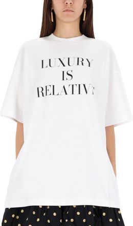 Moschino White Graphic Crew Neck T-Shirt