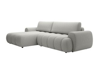 Vente-Unique Sof&aacute; rinconera izquierda de tela gris claro FRIDORA