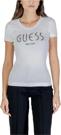 Guess Casual Ronde Hals T-Shirt - Dames - T-shirts - Wit - 2XL - Tops