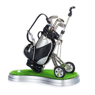 OEM Portal&aacute;pices Con Forma De Pelota De Golf, Accesorio De Escritorio, Regalo De Golf Para Hombre, Decoraci&oacute;n De Oficina Para Golfistas, Con Bol&iacute;grafo