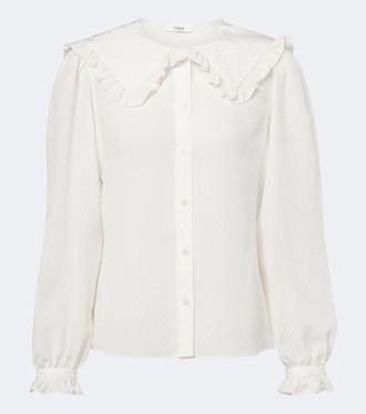 Chlo&eacute; Chlo&eacute; Blusa de georgette de seda bordada