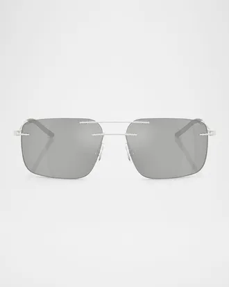Moncler Men & apos;s ME4003 Rectangular Sunglasses