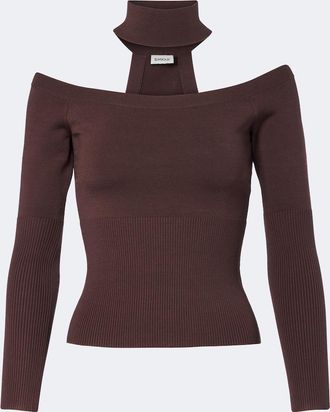 SIMKHAI Pullover Lila off-shoulder