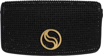 Stella McCartney Portemonnee met knoopsluiting en schouderband - Dames - Portefeuilles - Zwart - ONE Size - Accessoires