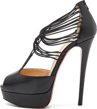 Christian Louboutin lace-up platform sandals - Black
