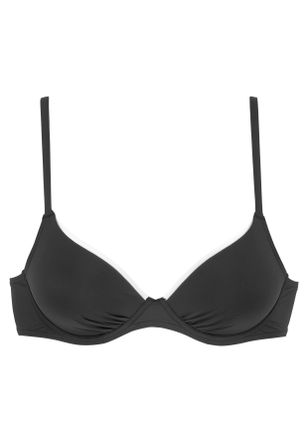 Vivance B&uuml;gel-Bikini-Top VIVANCE Lorena, Damen, Gr. 34, Cup B, schwarz, Recycling-Polyamid, unifarben, Bikini-Oberteile B&uuml;gel-Bikini-Top, mit kontrastfarbenem