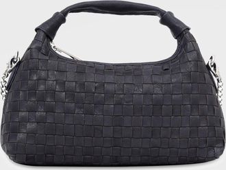 N&uacute;noo Dandy Gevlochten Zwart Tas