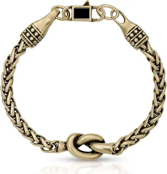 Mr.Ettika Mens Twisted Titan Bracelet in Brass at Nordstrom