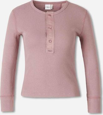Chlo&eacute; Fitted Henley Shirt