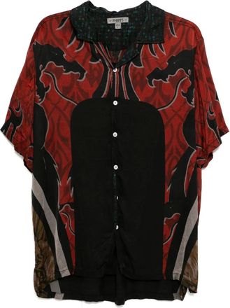 Stain Shade Camicia con stampa grafica - Nero