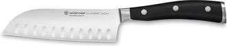 W&uuml;sthof Classic Ikon 5 Inch Santoku Knife with Hollow Edge