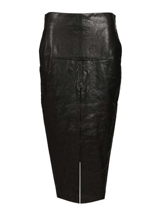 Rick Owens Leather Long Skirt