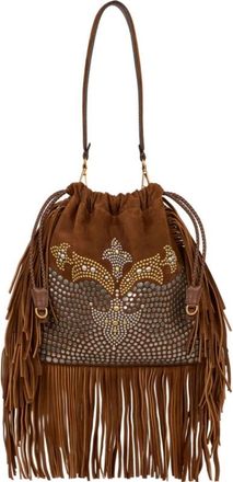 Etro Shoulder Bag Fringed Bag With Brown Leather Fringes For